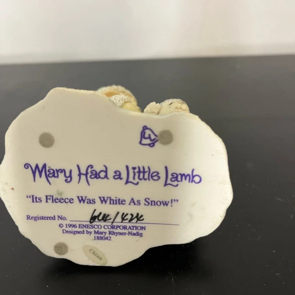 Enesco Mary Had a Little Lamb figurine. Limited edition. Great Gift